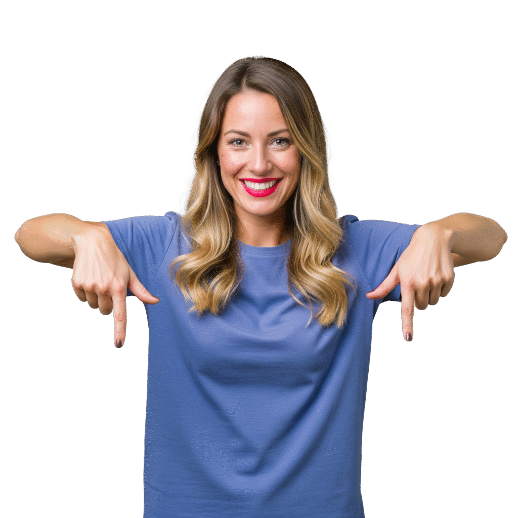 زن در حال اشاره